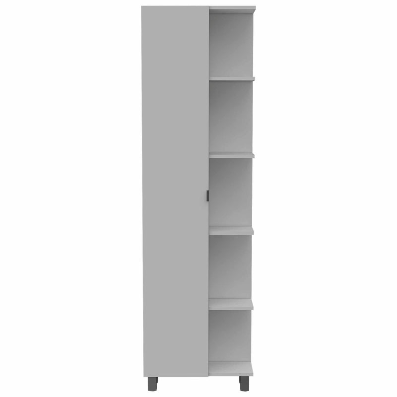 Portland 5-Shelf Linen Cabinet White