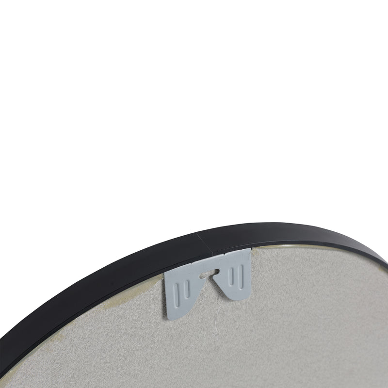 24"  Large Round Black Circular Mirror